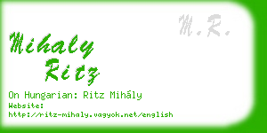 mihaly ritz business card